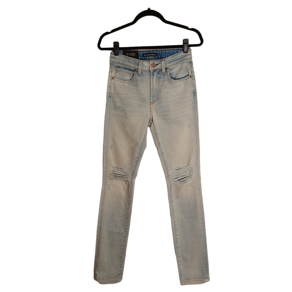 MONFRERE Greyson Light Distressed Skinny Men's Jeans 28 NWT